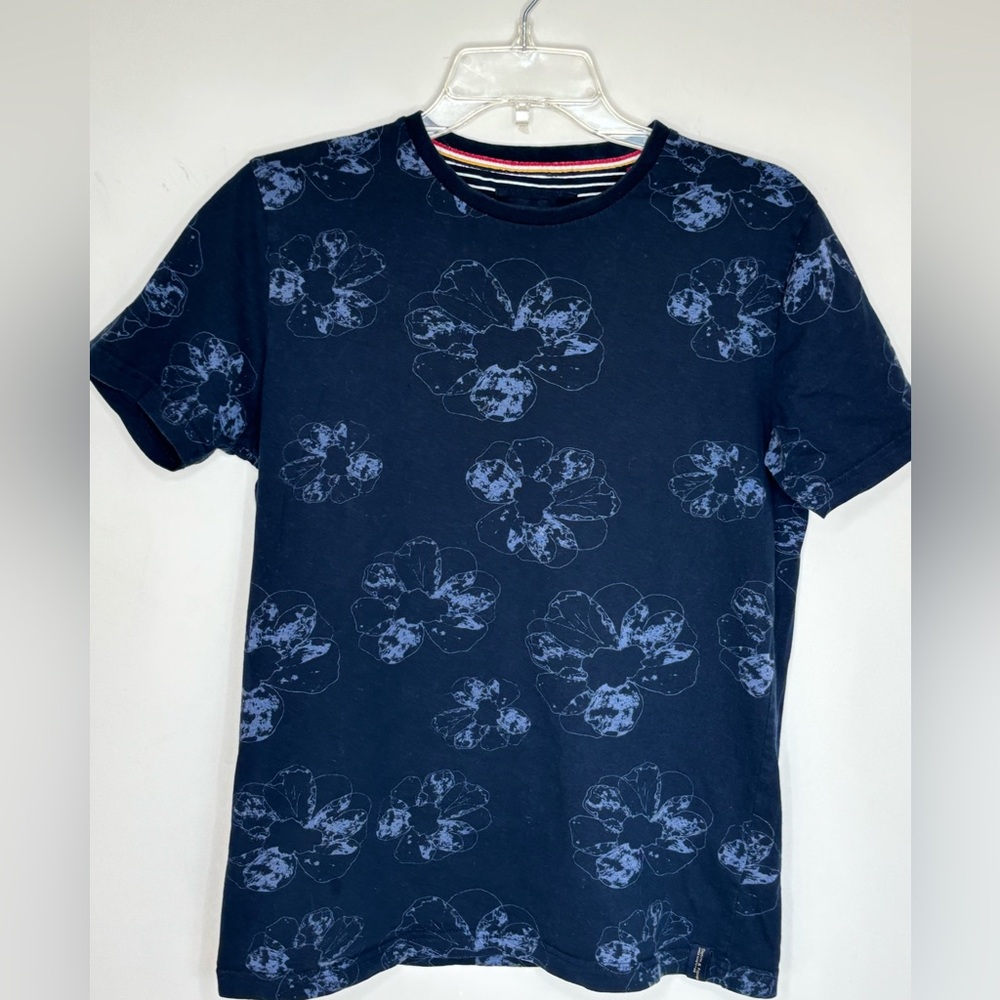 BN4 Denim & Flower Navy Floral‎ Short Sleeve Tee Men’s Small T-shirt Crew neck